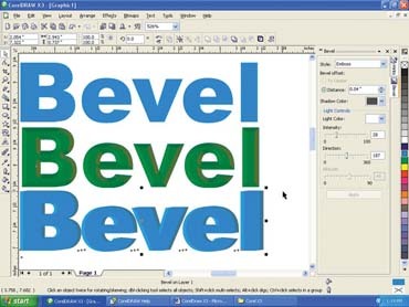 Applying Bevel Effect to Font / Corel Draw Tutorials / Best Corel