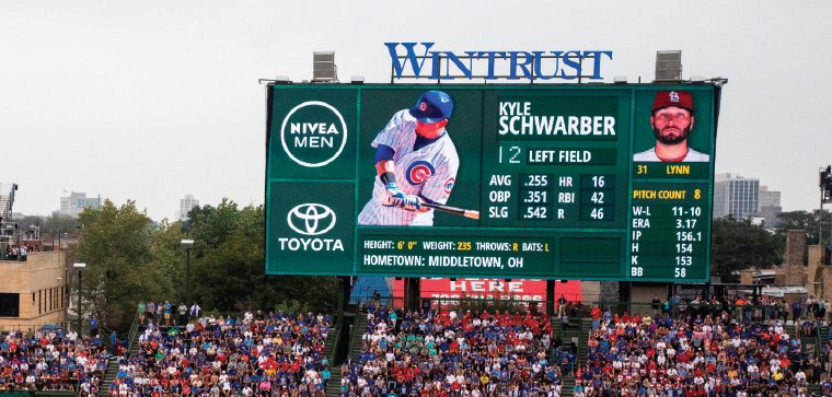 Photo: Wrigley Field's new LED board 