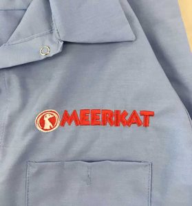 For Meerkat Pest Control, Infamous produced vehicle wraps, embroidered uniforms, wall graphics and an entrance awning.