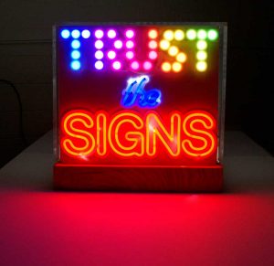 Clayton and Katy Letourneau, co-owners of Custom Sign Lab (Beamsville, ON, Canada) will both enter the Sign Invitational and attend the ISA Sign Expo for the first time.