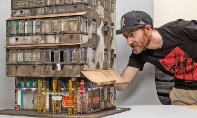 Miniaturist Joshua Smith's work features bygone/vintage signs, murals and street art.