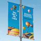 HP 15-oz Prime Double-sided Blockout Banner and HP 18-oz Prime Double-sided Pole Banner are compatible with HP Latex, low-solvent and UV-curable inks.