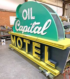Three reproduced neon signs recently debuted along Route 66 in Tulsa, OK.