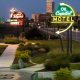 Route 66 in Tulsa, OK. The three 20-ft.-tall signs
