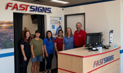Fastsigns of Pflugerville’s staff (left to right): Tia Fusaro, Amanda Fusaro, Chelsea Martinez, Sandra Cazares, Patty Fusaro and Jeffrey Fusaro.