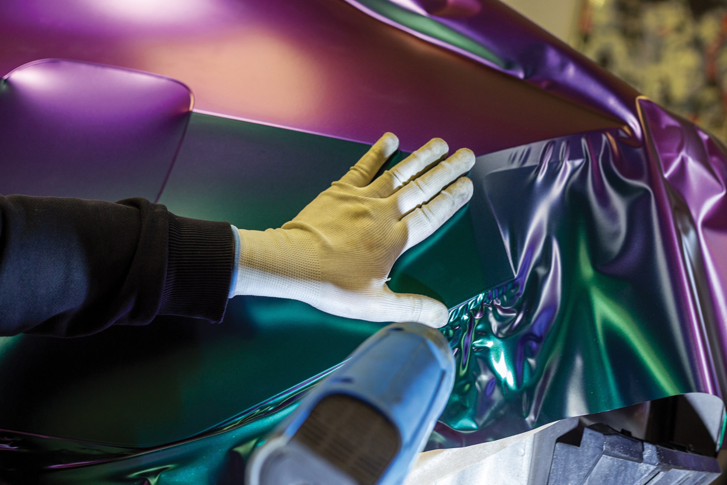 Color-shifting wrap films furthered the new segment for wrapping personal, not business, vehicles.